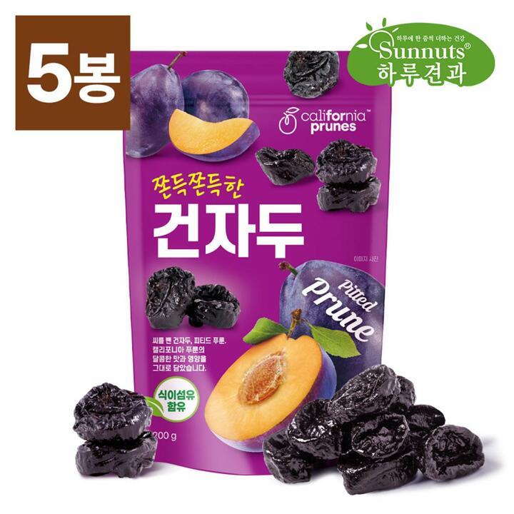 [하루견과] 쫀득한 캘리포니아 건자두 200g 5봉