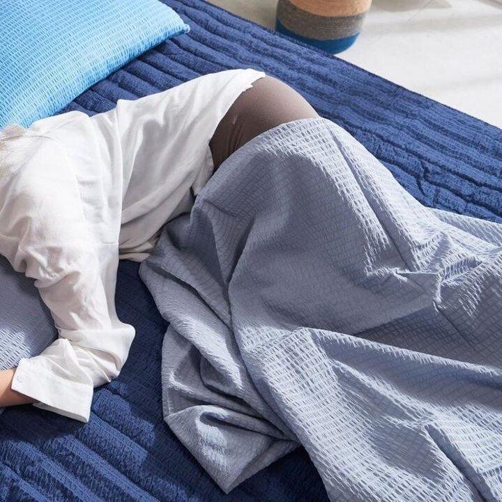 시어서커홑모노이불그레이(S/SS)시원한얇은홑겹이불