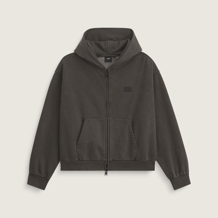 (신세계강남점)[ VANS ] 반스 프리미엄 풀집 후드집업 워시드 블랙 / VN000T78EMV