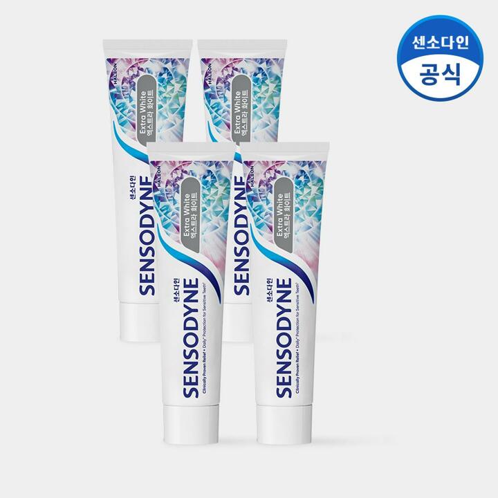 센소다인 엑스트라 화이트 민감성 치약 120g x4개+딥클린 칫솔 1개