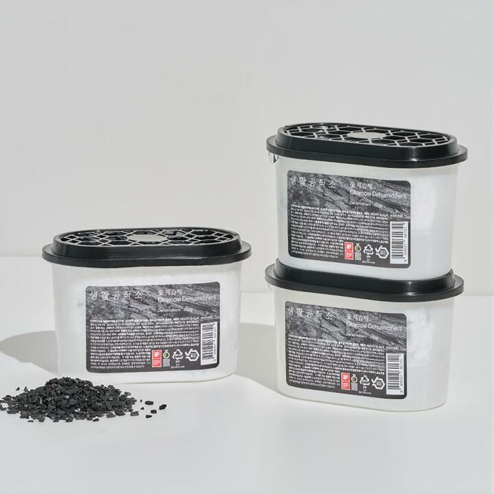[생활공작소] 숯 제습제 520ml (24개입/1box)  (습기제거/곰팡이방지)