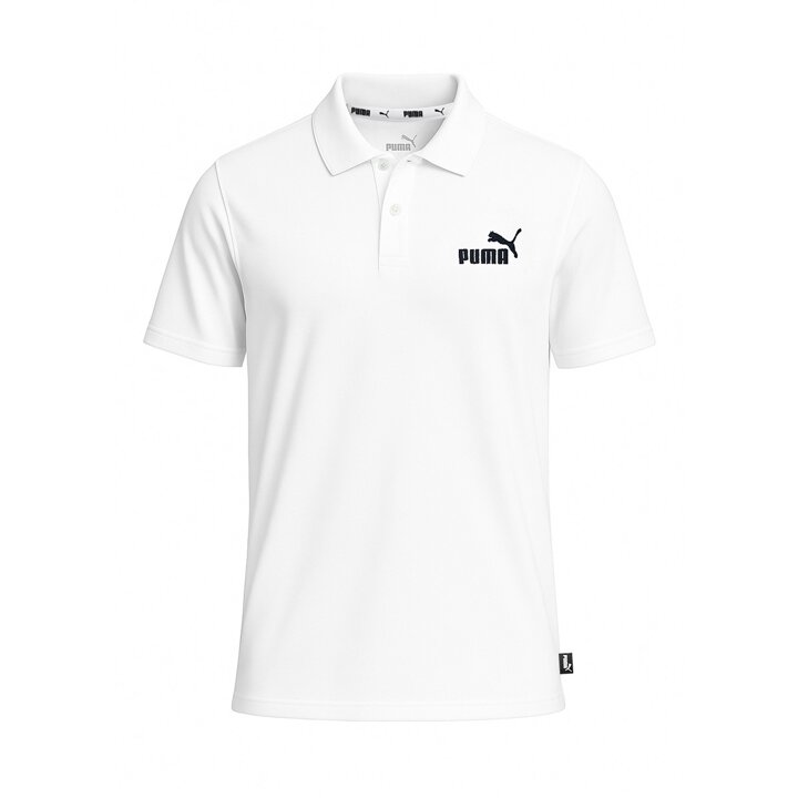 푸마 PUMA 에센셜 남성 반팔티 폴로티 카라티 화이트 586674-02