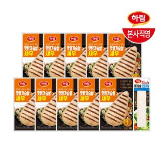 하림ㅣ맛닭가슴살 새우 100g 10팩 + 닭가슴살리얼바 오리지널 70g