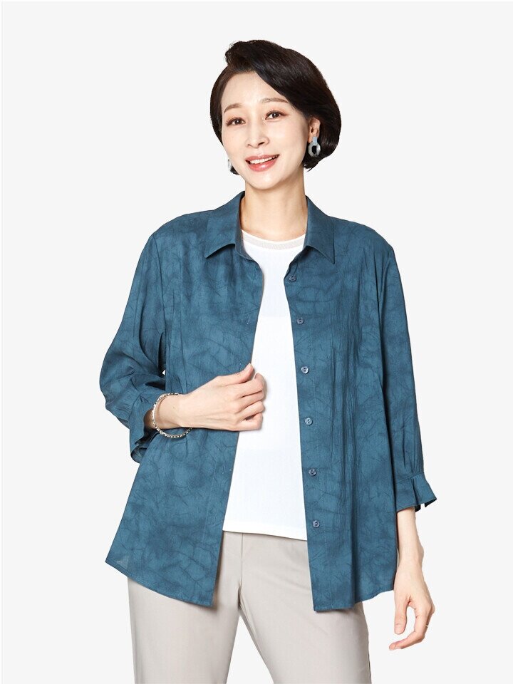 [마담엘레강스] 크리스탈 물나염 인견 자켓 K242JK05