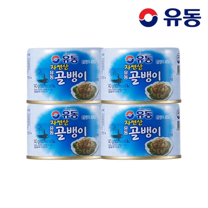 [유동] 자연산골뱅이 140g x4개 +골뱅이 무침양념 70g x1개