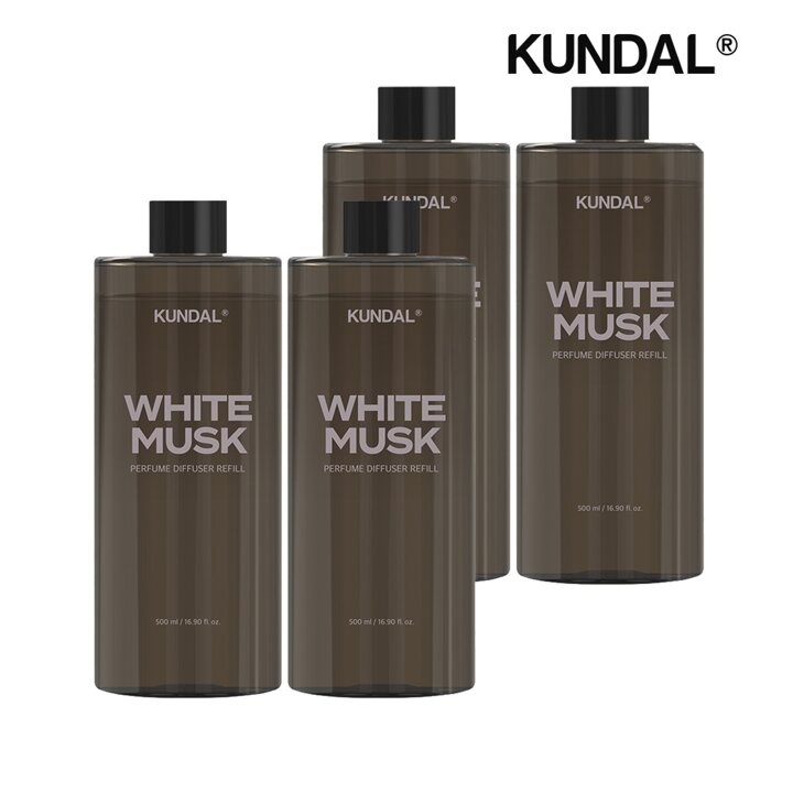 쿤달 퍼퓸 디퓨저 리필 화이트머스크 500ml x4개