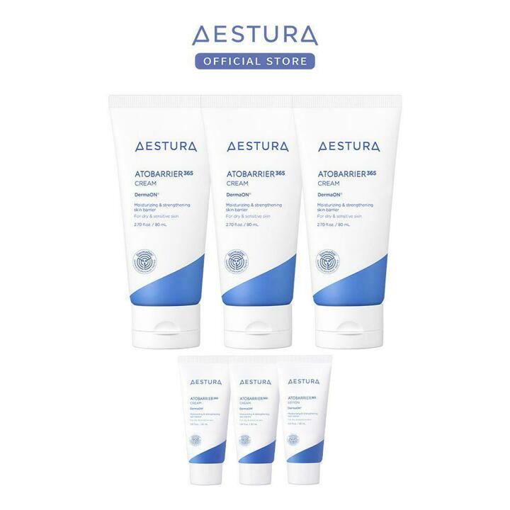 [내일도착]에스트라 아토베리어365 크림 80ml 3개(+크림 30ml 2개+로션 30ml)