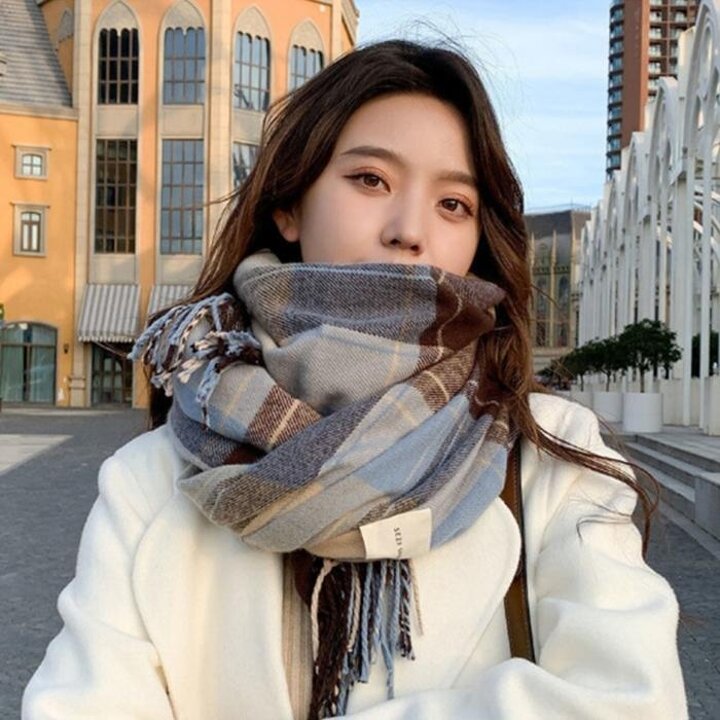 겨울체크니트패션목도리머플러패션선물