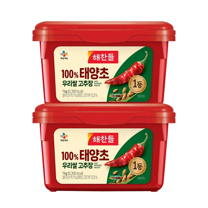 CJ해찬들 100프로 태양초 우리쌀 고추장 2kg x2개