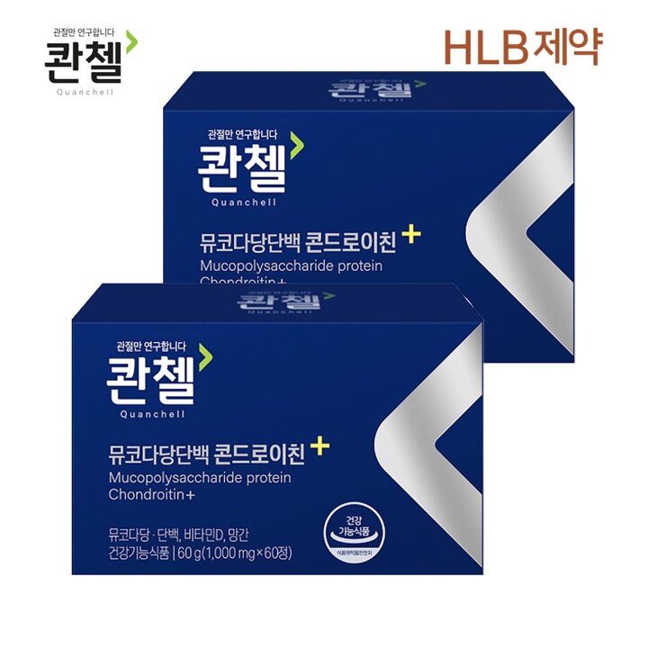콴첼 뮤코다당단백 콘드로이친 플러스(1000mg x60정) x2박스 2개월분