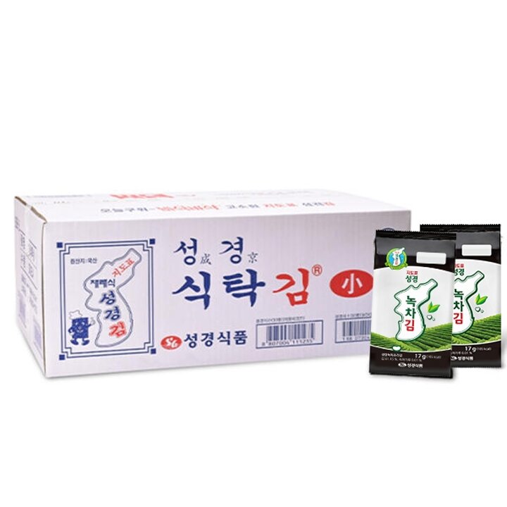 [성경김본사] 지도표성경 녹차 조각김 17g 30봉