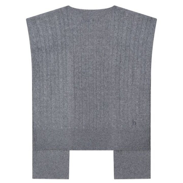 (대구신세계)[Cashmere Blended] 그레이 꽈배기짜임 니트 숄 어부바 HIMU5F231G2
