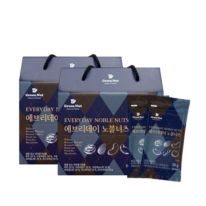 [그린너트] 에브리데이 노블너츠 20g x 25입 2세트