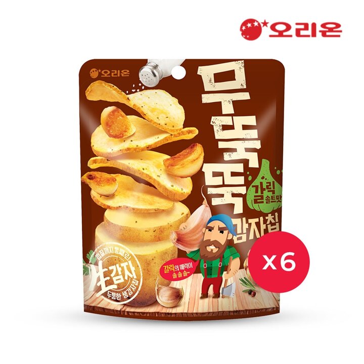 오리온 무뚝뚝감자칩 갈릭솔트맛 106g x 6개