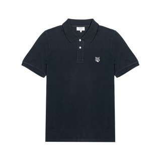 메종키츠네 남성 폭스헤드 컴포트 폴로 티셔츠 블랙 PM00210KP0001-P199