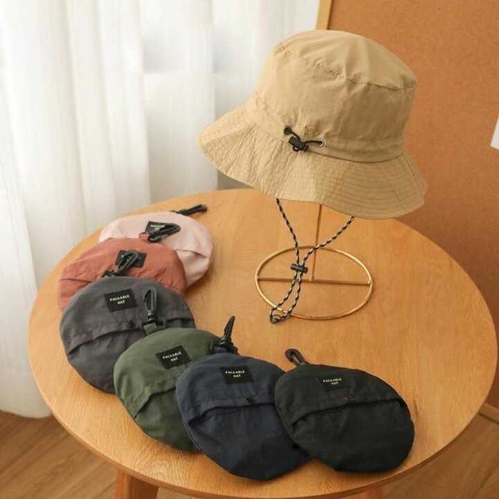 포켓모자접이식여자여름챙모자데일리버킷햇등산벙거지모자KK940