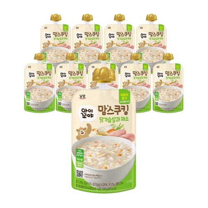 남양 맘스쿠킹 이유식 닭가슴살과 채소 (6개월) 10개