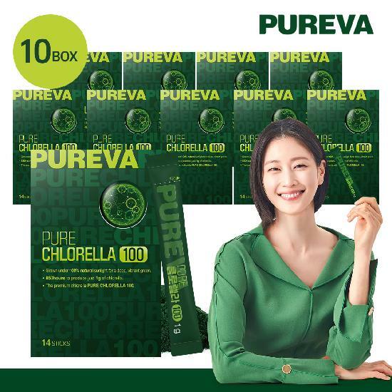 [이현이 Pick] 퓨레바 퓨어 클로렐라 100 14포 x 10박스 (총 140포)