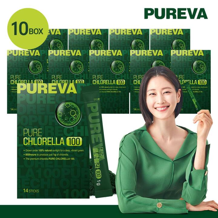 [이현이 Pick] 퓨레바 퓨어 클로렐라 100 14포 x 10박스 (총 140포)