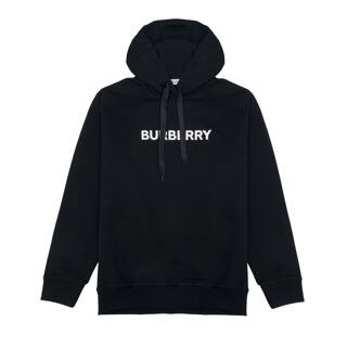 버버리 남성 로고 후드 블랙 8096363