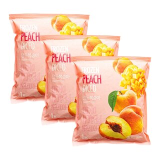 CJ프레시웨이 이츠웰냉동 복숭아 1kg x 3개
