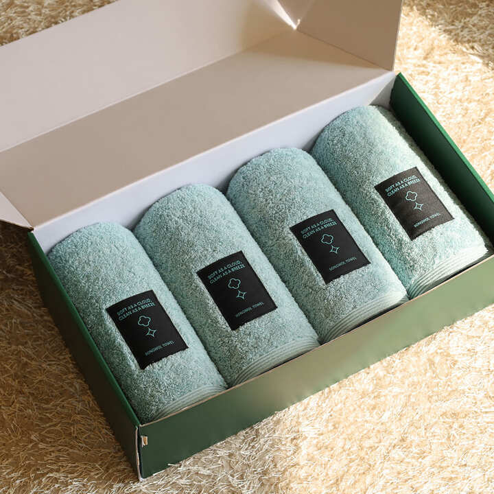 1퍼센테이지 블랙라벨 민트솝 항균200g 타올 4P 선물세트
