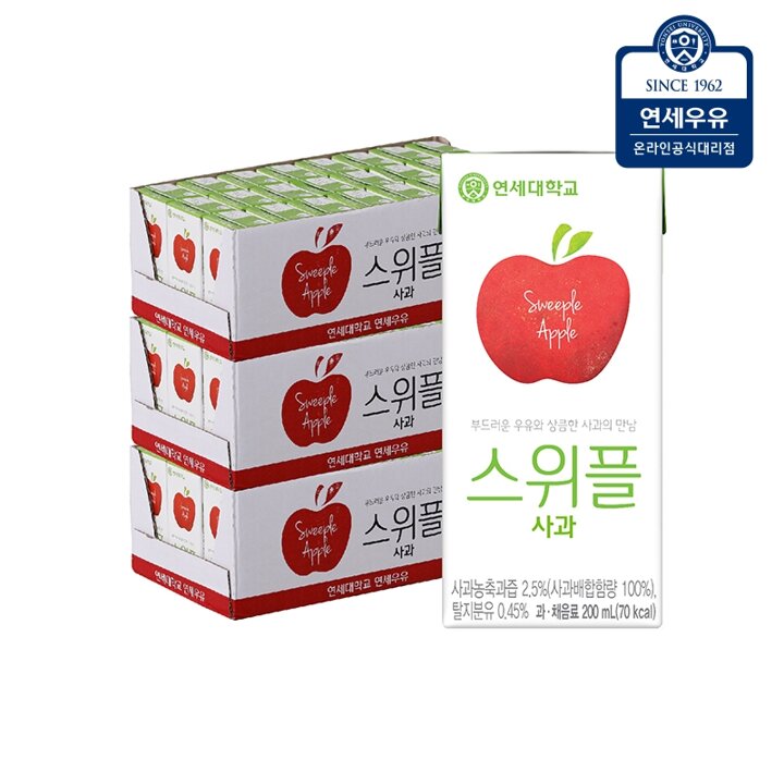 [G]연세우유 스위플 사과맛 72팩