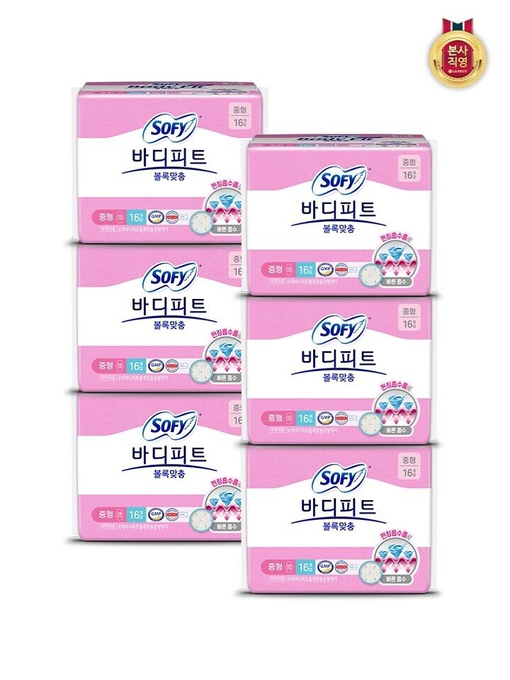 바디피트 볼록맞춤 중형 16P x 6팩