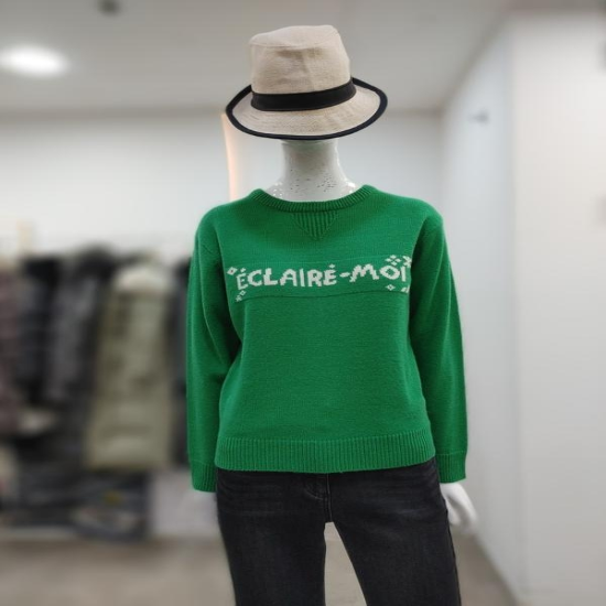 SI 세이브존04 라운드 레터링 긴소매 니트 SLU2129390GR