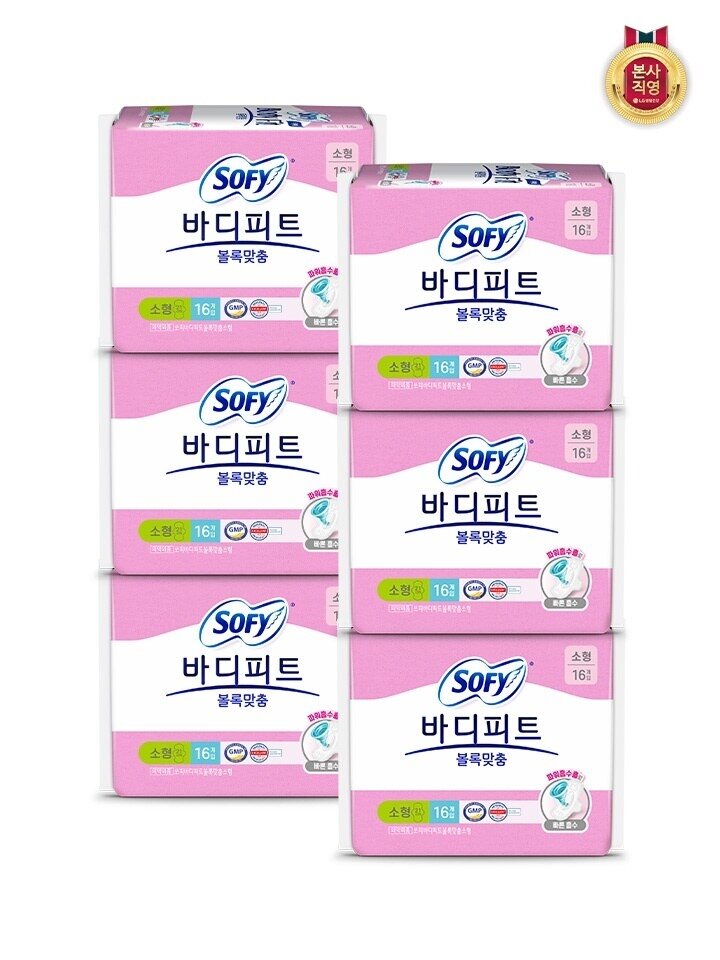 바디피트 볼록맞춤 소형 16P x 6팩