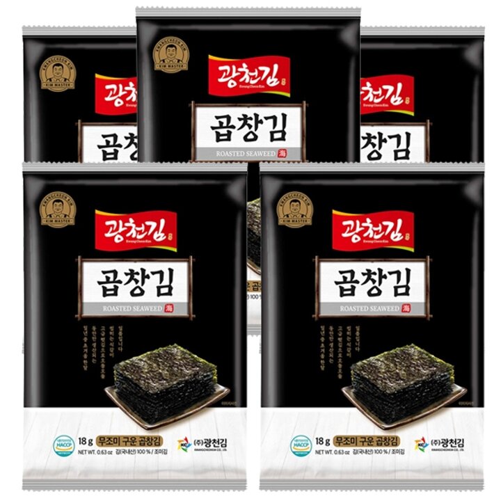 [G]광천김 무조미 곱창김 전장김 10봉/구운김