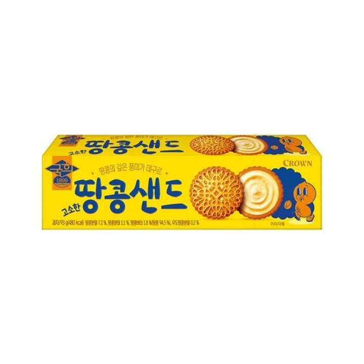 [크라운제과]크라운국희땅콩샌드93g3개