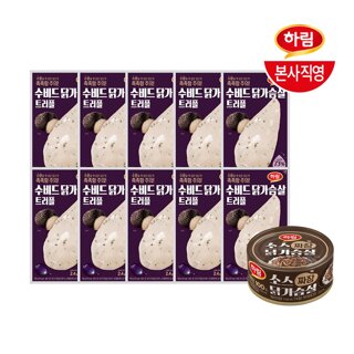 하림ㅣ 수비드 닭가슴살 트러플 100g 10팩+소스닭가슴살 짜장(캔) 135g