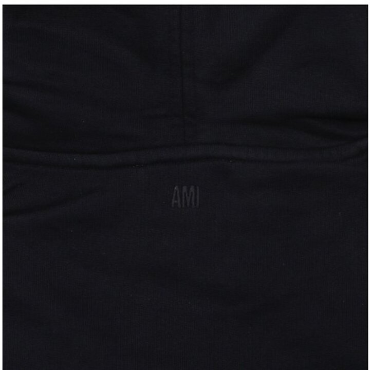 AMI BFUSW235 730 001 아미 드 꾀흐 스몰 하트 로고 공용 후드티