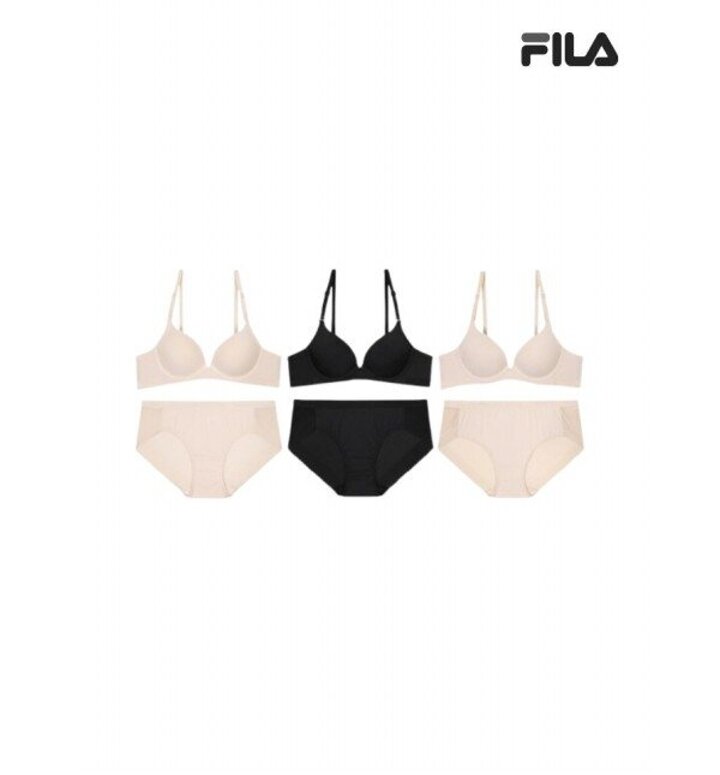 [휠라] 에센셜 베이직 속옷 세트 3종 택 (FI4BAG1642F3SKU)