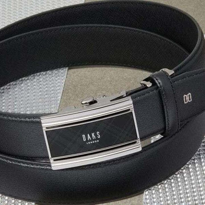 (신세계강남점)DBBE5F784BK [자동벨트][Gloss Check] 블랙 체크패턴 크리스탈버클 소가죽 자동벨트