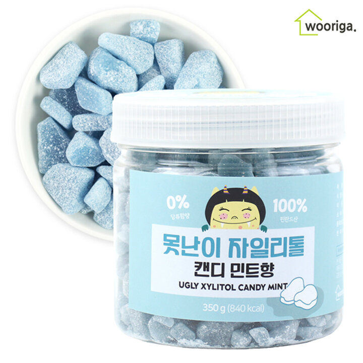 못난이 자일리톨 캔디 민트향 350g 자일리톨사탕