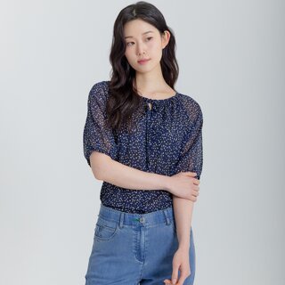 [지센] 라운드넥 티블라우스 셔츠 LCWSP421_NA