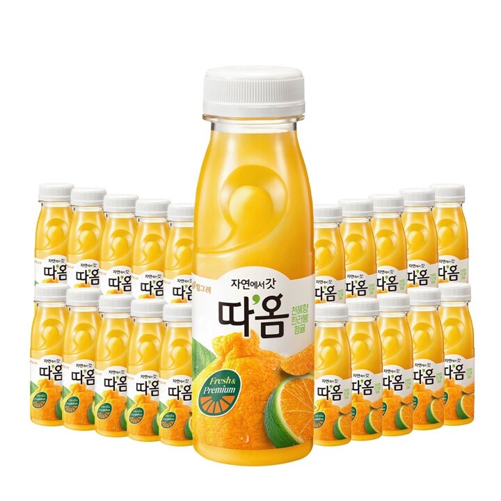 빙그레 자연에서 갓 따옴 천혜향 한라봉 청귤 주스 235ml 20개