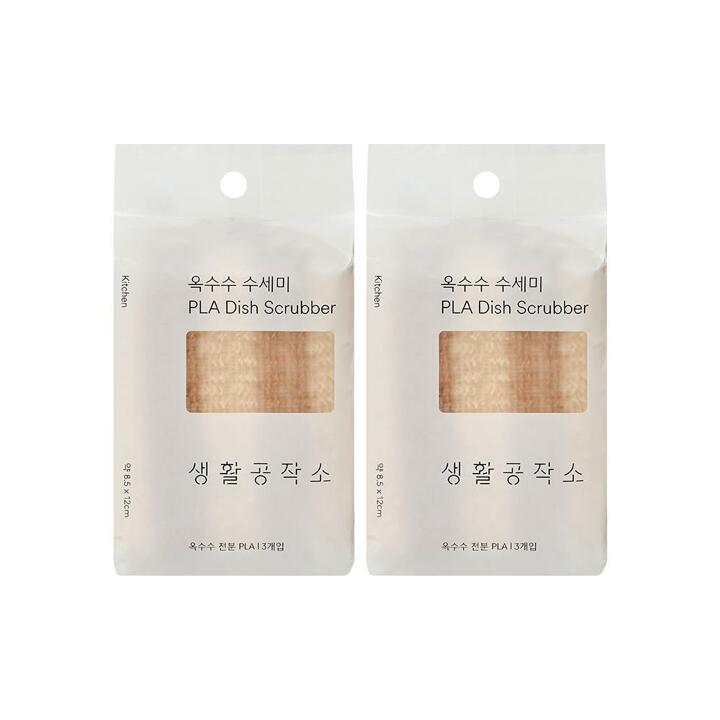 [생활공작소] 옥수수 수세미 3개입 x 2개