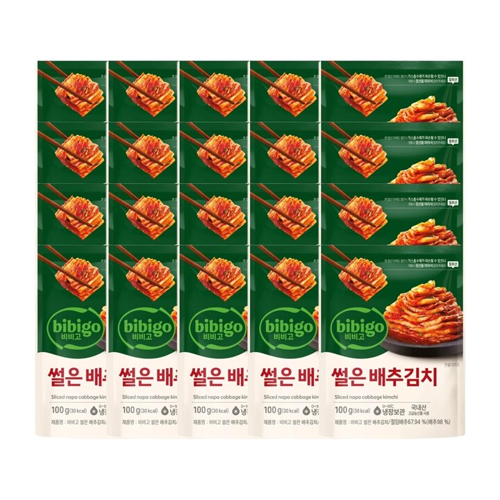 CJ비비고 썰은배추김치 100g x20개