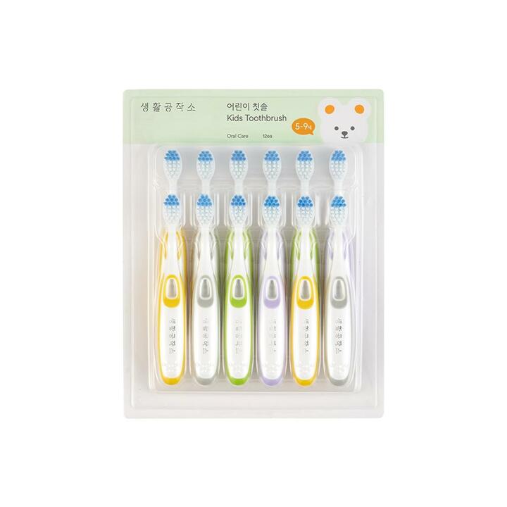 [생활공작소] 어린이 칫솔 12개입 x 1개