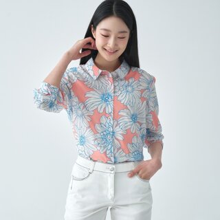 [지센] (2컬러) 아사 드로잉빅플라워 블라우스 LCWSO622