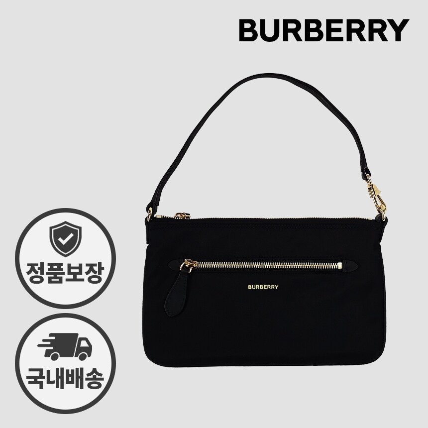 버버리 파우치 숄더백 나일론 미니 81092711 블랙