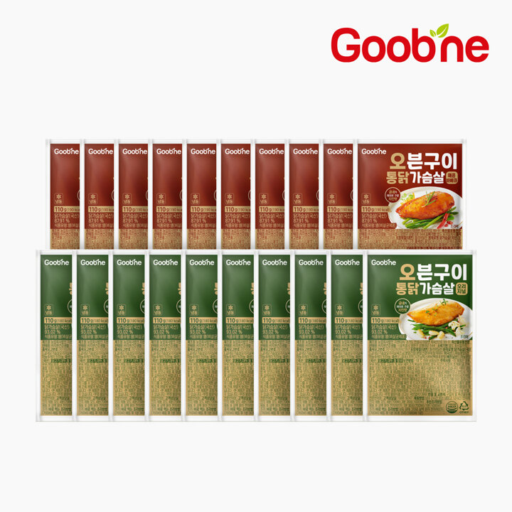 (G)[굽네] 오븐구이 통 닭가슴살 2종 20팩 맛보기 TL71