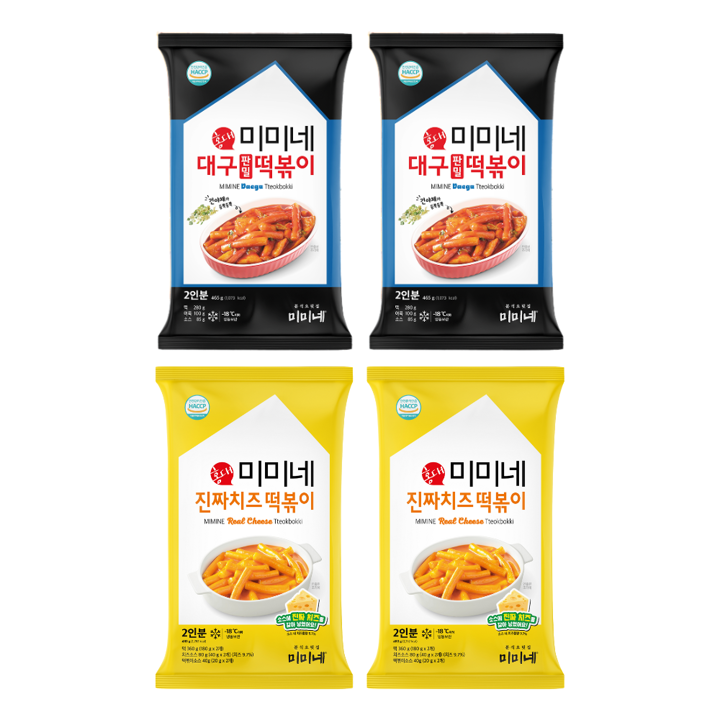 미미네 대구 판밀 떡볶이 2봉+진짜치즈 떡볶이 2봉 (총 8인분)