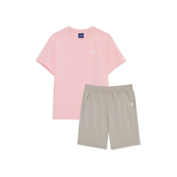 (신세계본점)[Summer Set] 키즈 공용 1+1  반팔티+반바지 세트 JUM25M92