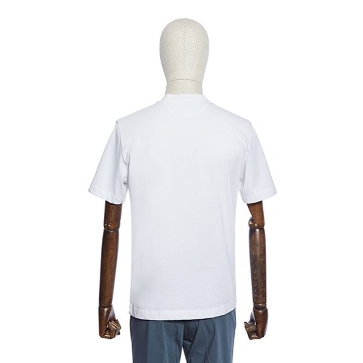 (대구신세계)S/S 화이트 니트 앞판 라운드 반팔 티셔츠 POBMTT71A