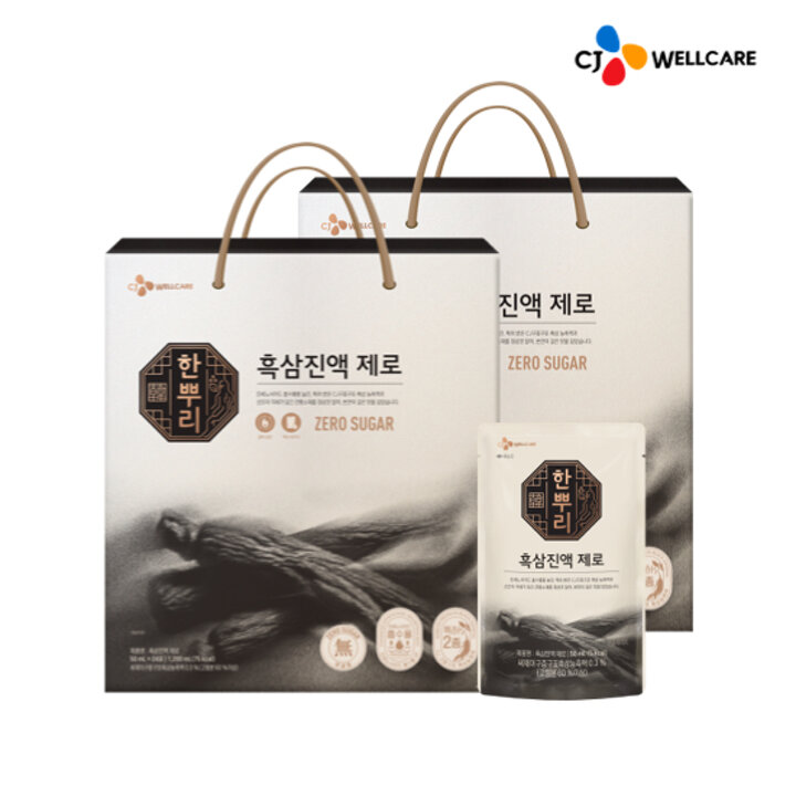 [CJ공식] 한뿌리 흑삼진액 제로 24포 2박스