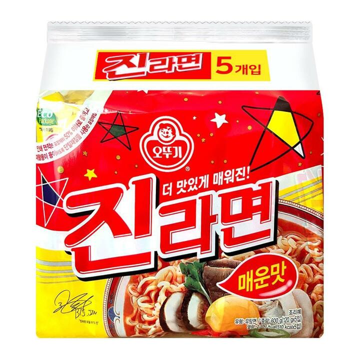 오뚜기 진라면 매운맛 120g 5봉